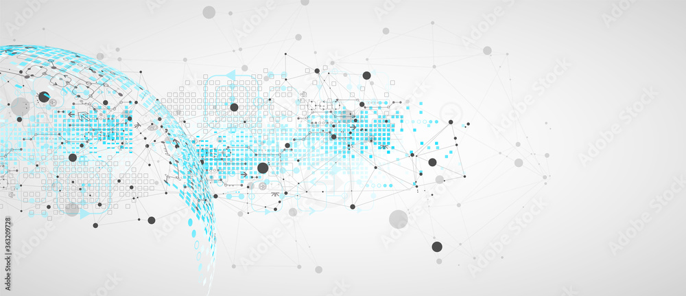 Vector illustration, Hi-tech digital technology and engineering theme. Abstract background, communication innovation concept. Vector illustration, Hi-tech digital technology and engineering theme. Abstract background, communication innovation concept.