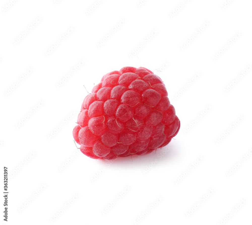 Delicious sweet ripe raspberry isolated on white Delicious sweet ripe raspberry isolated on white