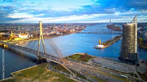 Photography bridge over the river