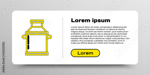 Line Can container for milk icon isolated on white background. Colorful outline concept. Vector.