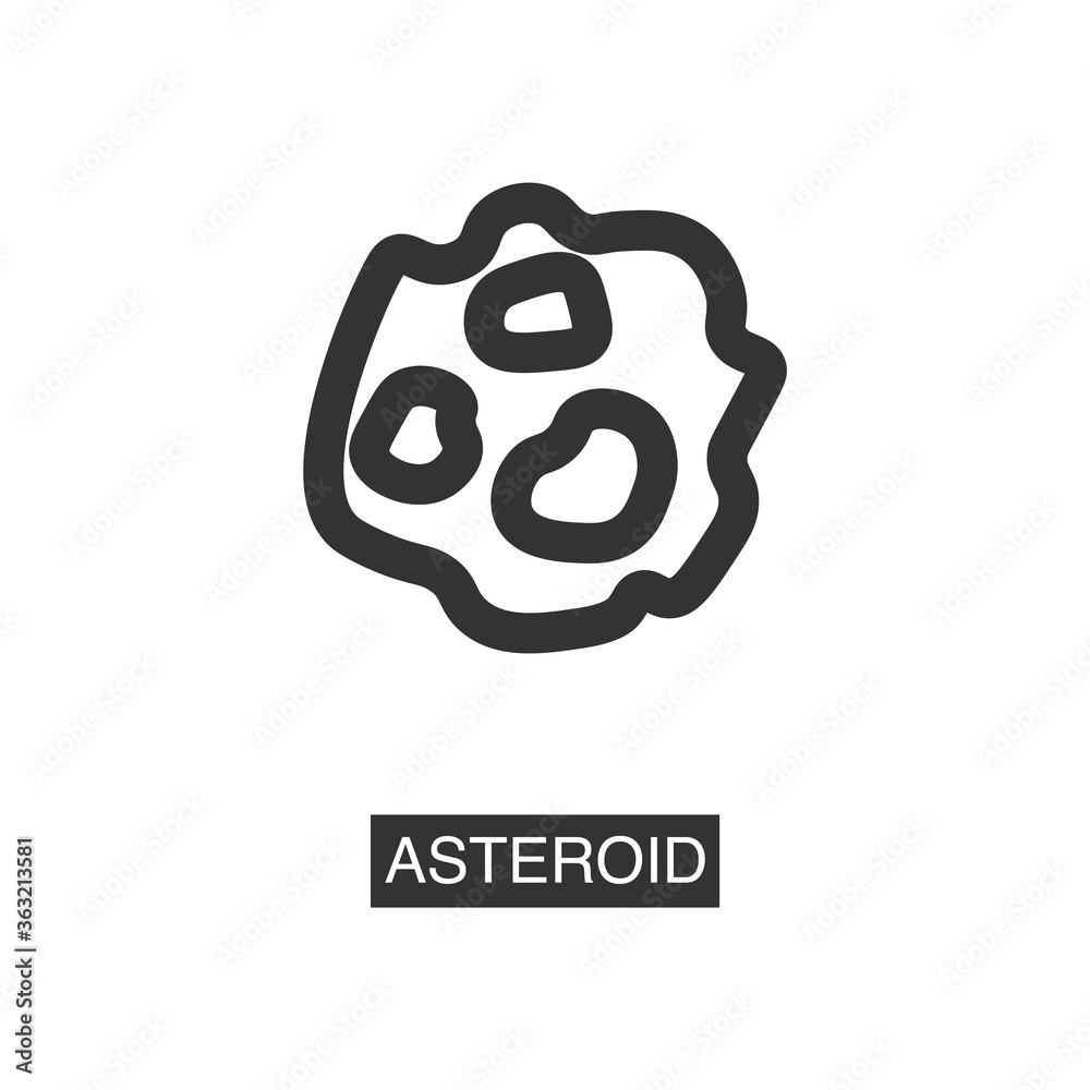 Obraz premium Vector asteroid space Icon.