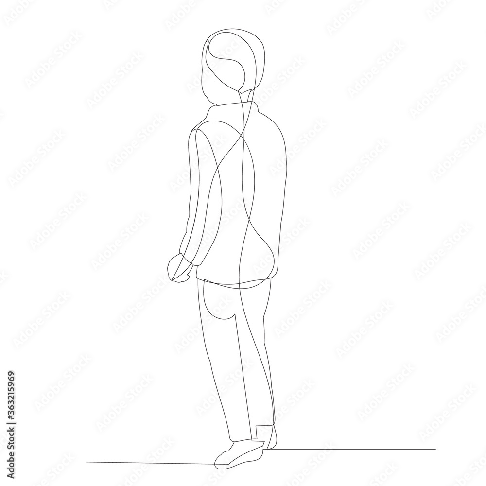 boy continuous line drawing, sketch boy continuous line drawing, sketch