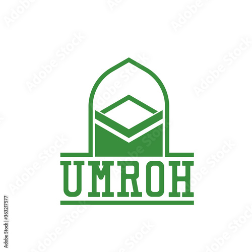 Canvas Print makkah kaaba hajj omra logo with text space for your slogan tag line, vector ill