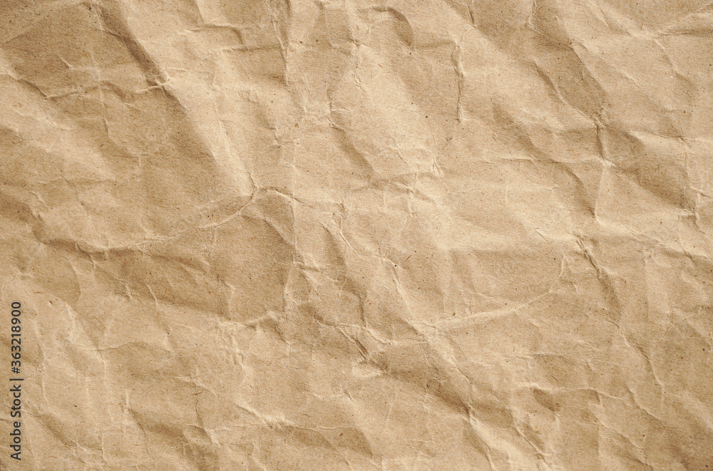 Obraz premium crumpled brown paper texture