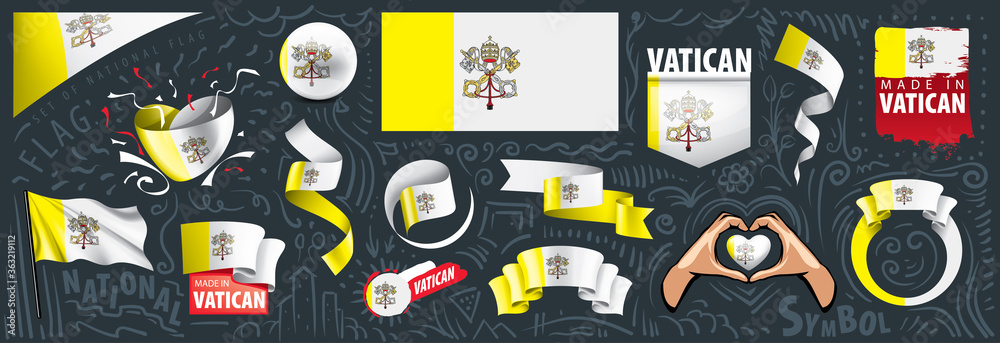 Vector set of Vatican in various creative designs