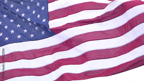 Wallpaper Mural American flag outdoor in wind close up Torontodigital.ca