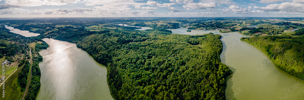 panorama of the Ostrzyckie Lake
