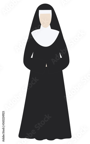 Non in black. Flat style. Vector illustration