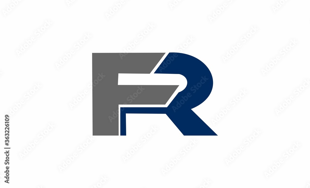 this is the initials letter (f) and letter (R) and has two colors namely blue and gray
this is the initials letter (f) and letter (R) and has two colors namely blue and gray