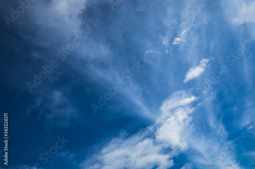Fantasy white clouds with blue sky background