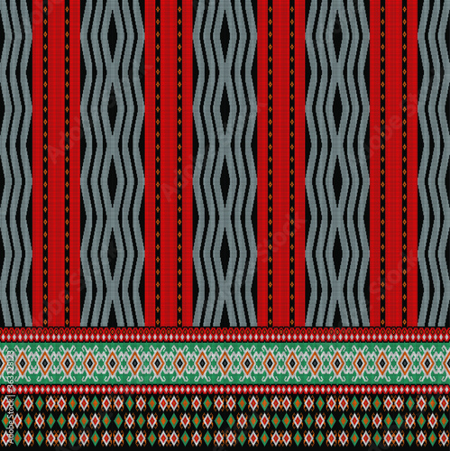Ulap Doyo batik pattern. Unique background from borneo. Clssic folkore background seamless photo