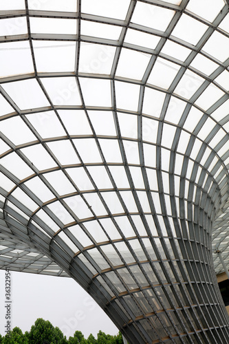 Deformed Metal Frame Structures in Parks, Shanghai, China