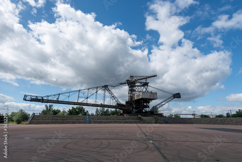 Deutschland, Sachsen-Anhalt, Gräfenhainichen, alte Braunkohlebagger, Tagebautechnik, Ferropolis, Stadt aus Eisen.