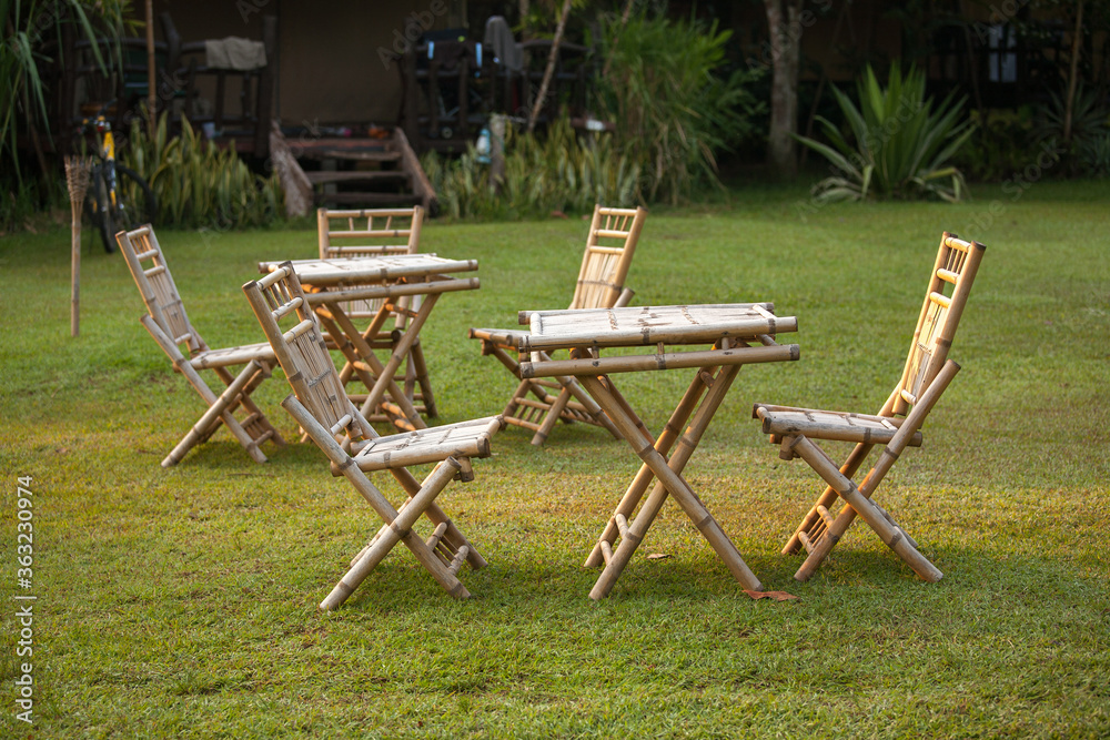 chairs in the garden