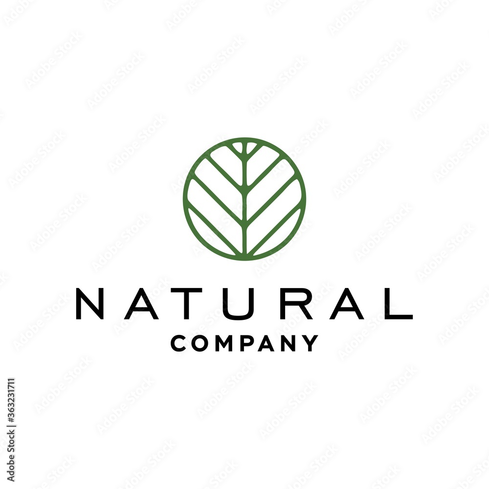 geometric leaf icon logo design illustration geometric leaf icon logo design illustration