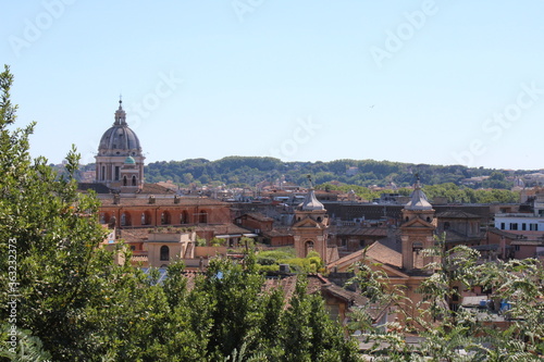 Rooftop view of Rome city Center italy Rome is historical city tourist attraction with many beautiful landmarks © Ali
