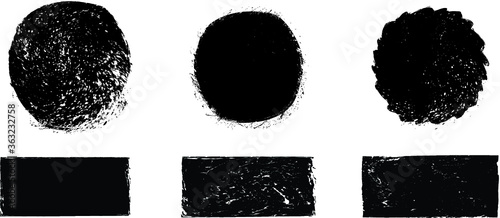 Grunge post Stamps Collection, Circles. Banners, Insignias , Logos, Icons, Labels and Badges Set . vector distress textures.blank shapes.