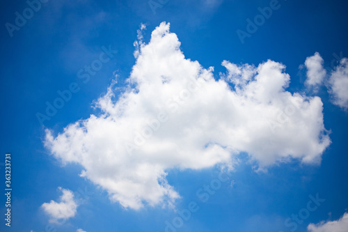 Beautiful white clearly cloud on blue sky background