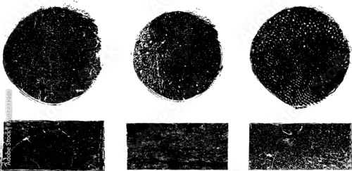 Grunge post Stamps Collection, Circles. Banners, Insignias , Logos, Icons, Labels and Badges Set . vector distress textures.blank shapes.