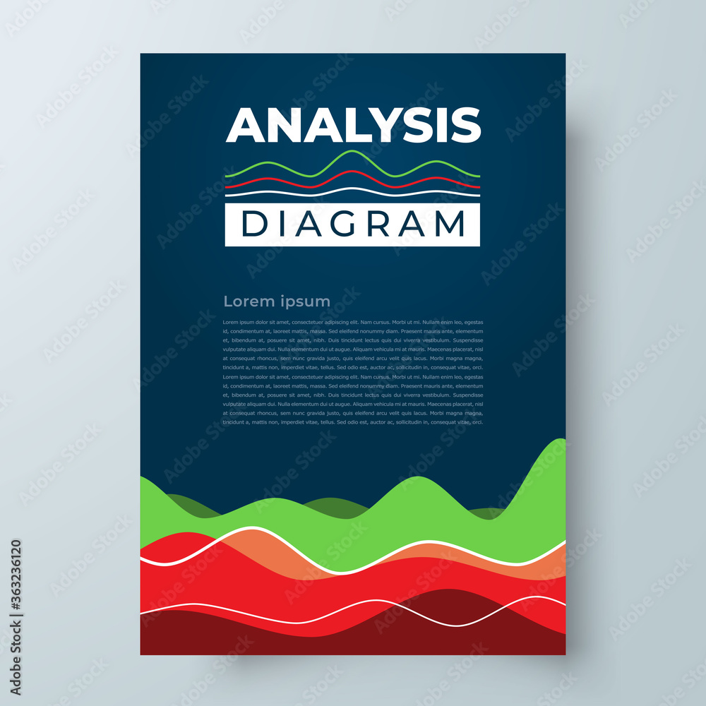 Analysis diagram lines Flyer Cover design template Analysis diagram lines Flyer Cover design template