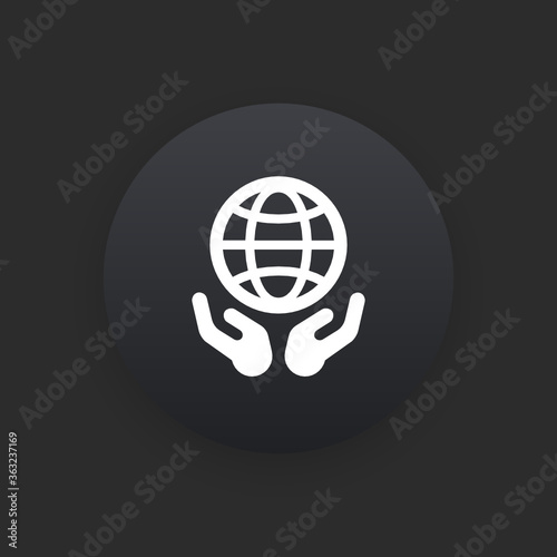 World Protection -  Matte Black Web Button