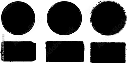 Grunge post Stamps Collection, Circles. Banners, Insignias , Logos, Icons, Labels and Badges Set . vector distress textures.blank shapes.