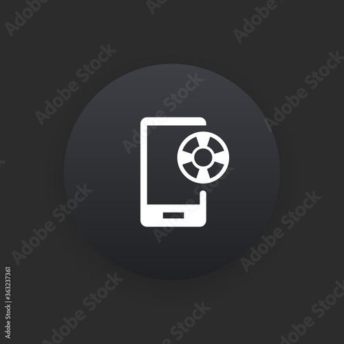 Device Guard -  Matte Black Web Button