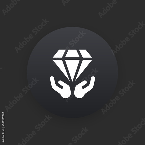Diamond -  Matte Black Web Button