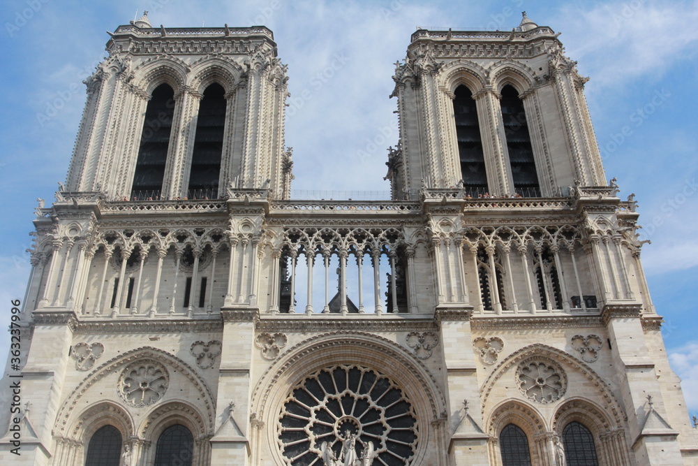 Notre-Dame de Paris - a medieval Catholic cathedral in Paris, France.