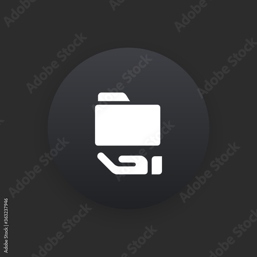 Share Folder - Matte Black Web Button