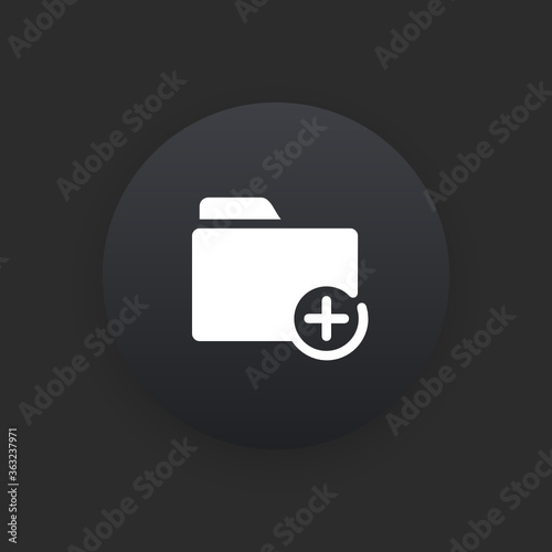 Add Folder - Matte Black Web Button