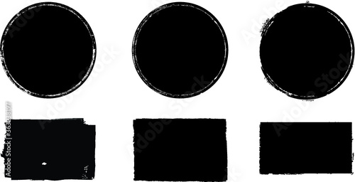 Grunge post Stamps Collection, Circles. Banners, Insignias , Logos, Icons, Labels and Badges Set . vector distress textures.blank shapes.