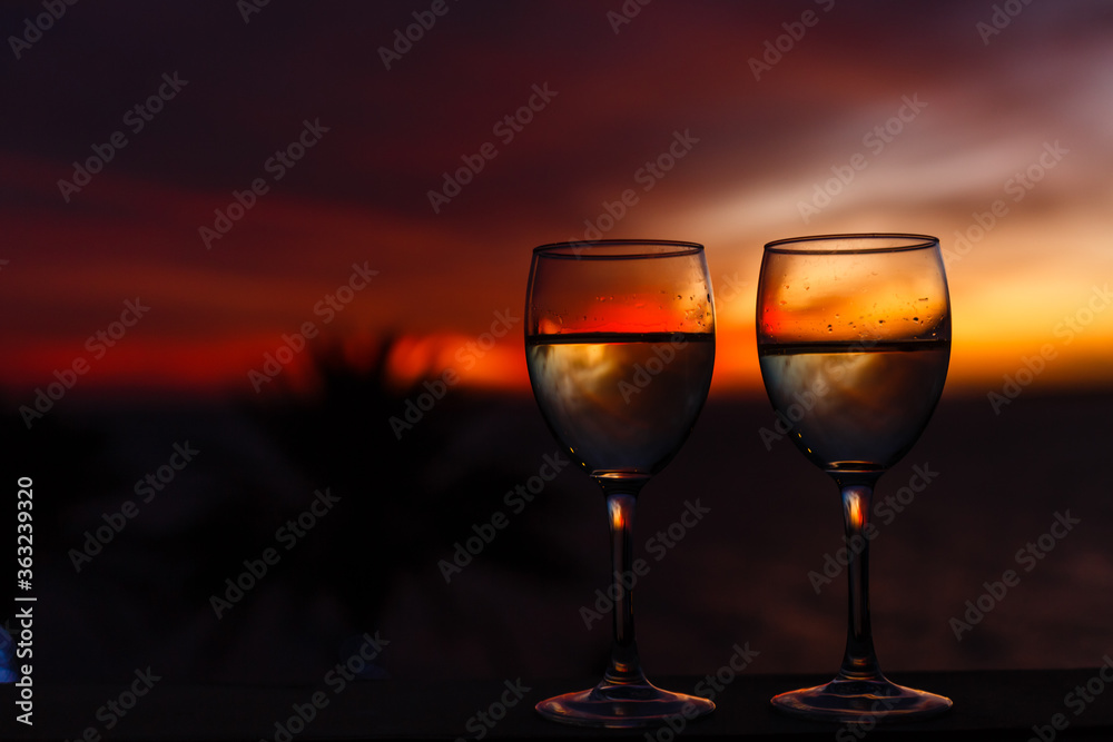 Tropical sunset - Atlantic coast landscape on Tenerife Tropical sunset - Atlantic coast landscape on Tenerife