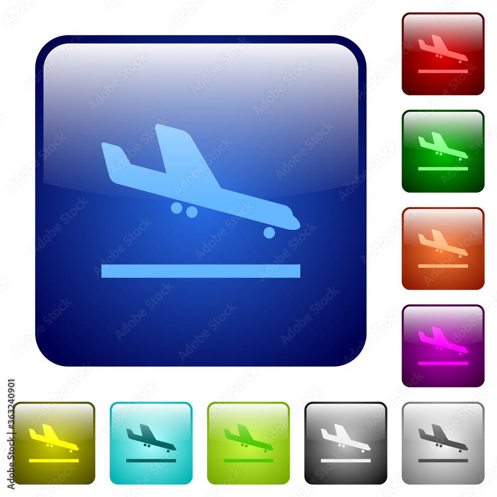 Airplane landing color square buttons Airplane landing color square buttons