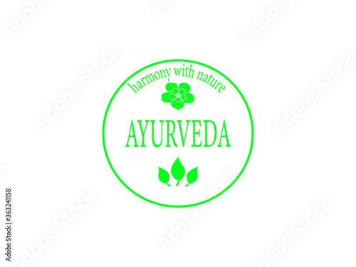  Ayurveda illustration with leaf