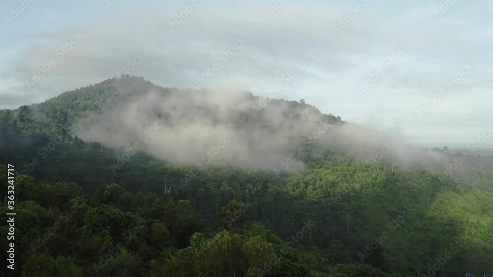Aerial view, Flying above the clouds with mountain top. Panoramic scene. High peak wonderful in morning sunrise. Aerial view, Flying above the clouds with mountain top. Panoramic scene. High peak wonderful in morning sunrise.