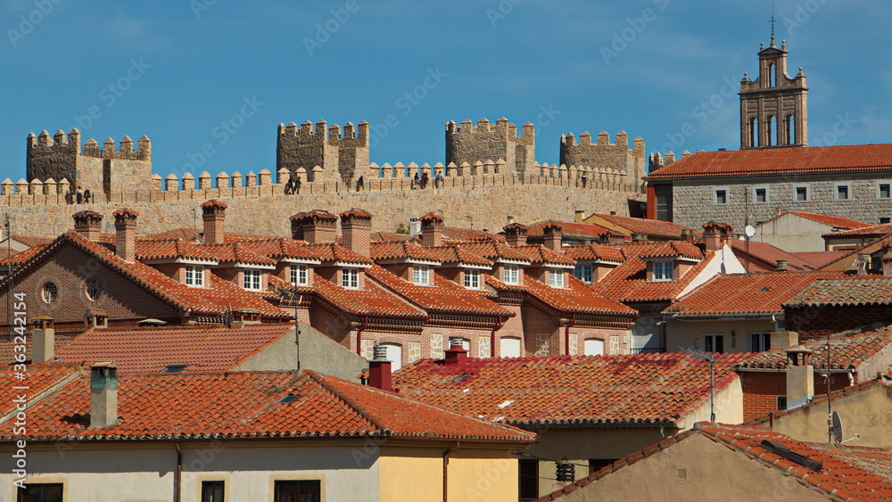 Walls of Avila,Castile and León,Spain,Europe
