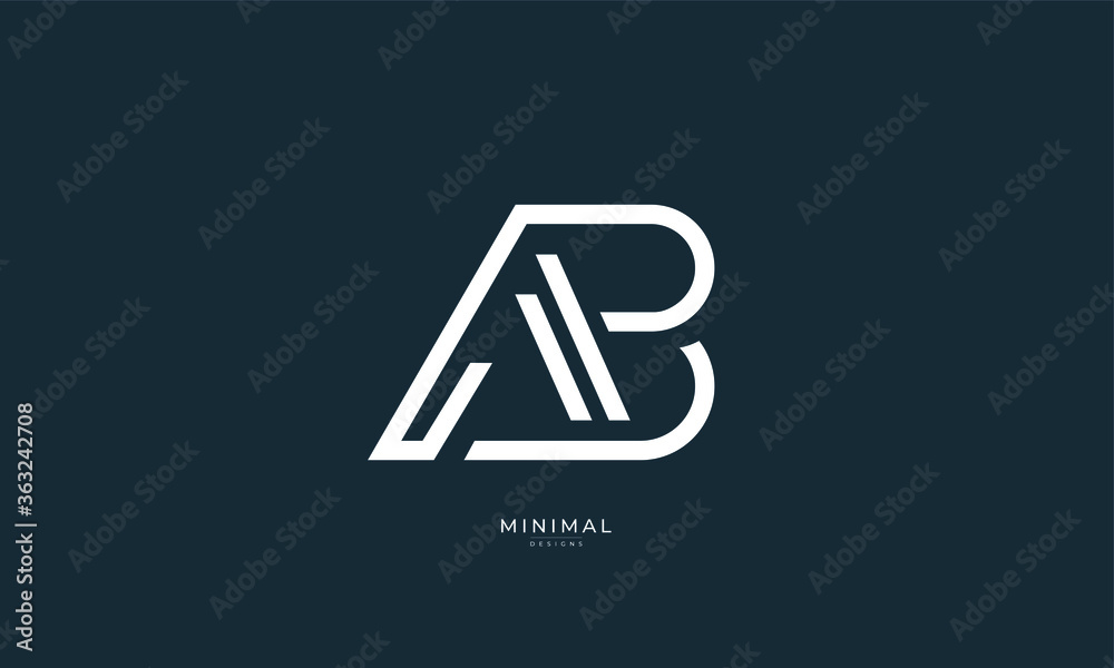 Alphabet letter icon logo AB Alphabet letter icon logo AB