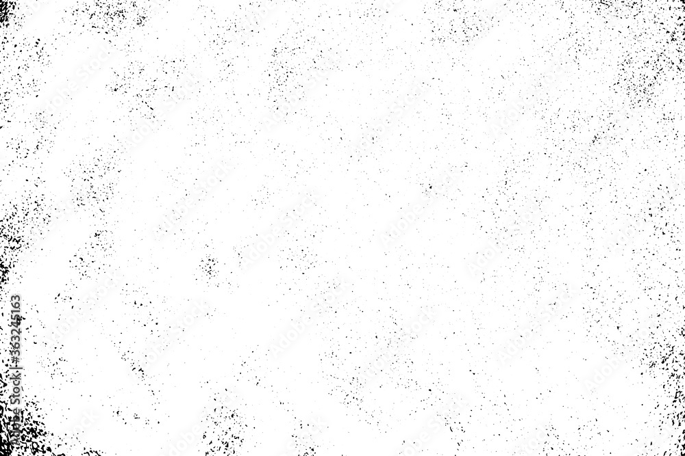 Tiny sandy texture, black and white vector abstraction. Beach sand grungy surface with sand particles