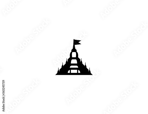 Hindu Temple icon vector flat symbol Temple illustration Religion building isolated © photosynthesis