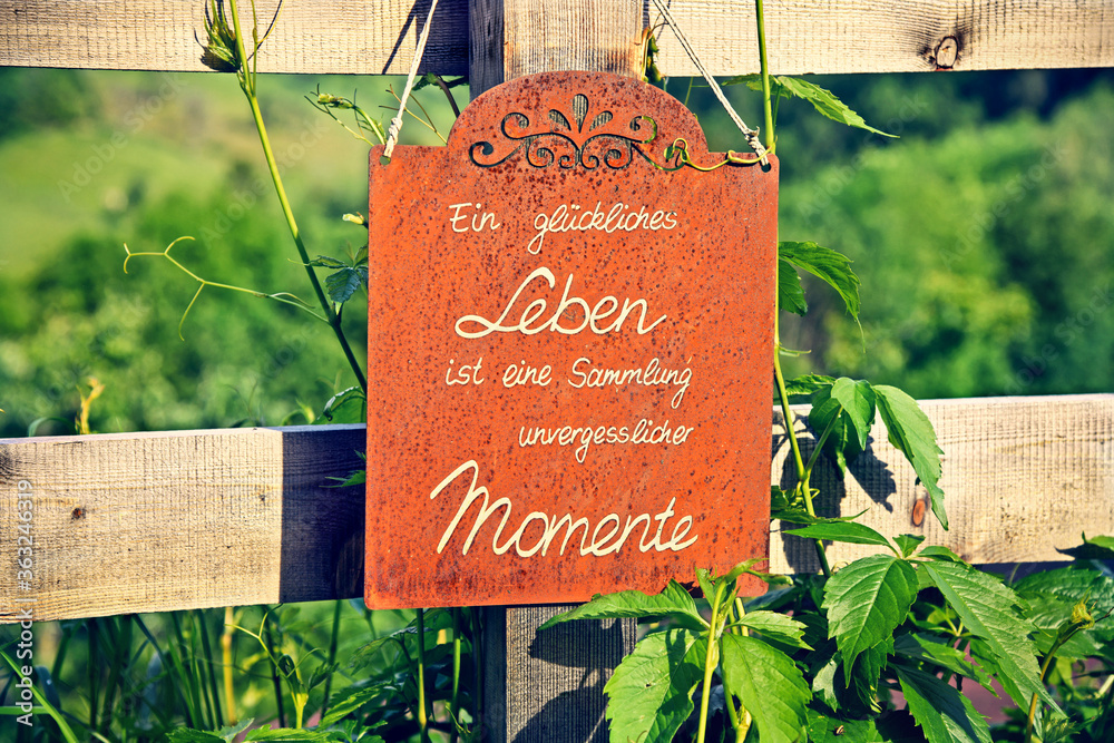 Schild mit Spruch Stock Photo Adobe Stock