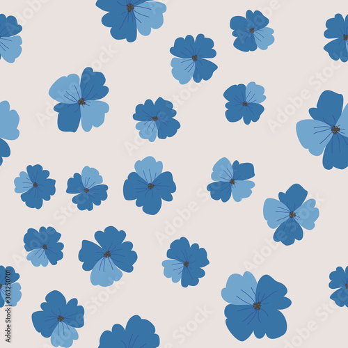 Amazing seamless floral pattern with bright colorful small flowers. Folk style millefleurs. Plant background for textile, wallpaper, pattern fills, covers, surface, print, wrap, scrapbooking,decoupage