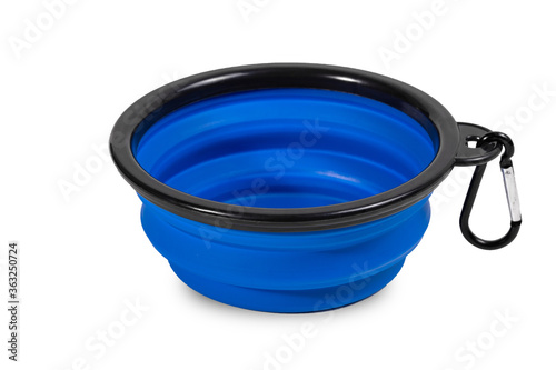 Portable food bowl.  Folding bowl pets