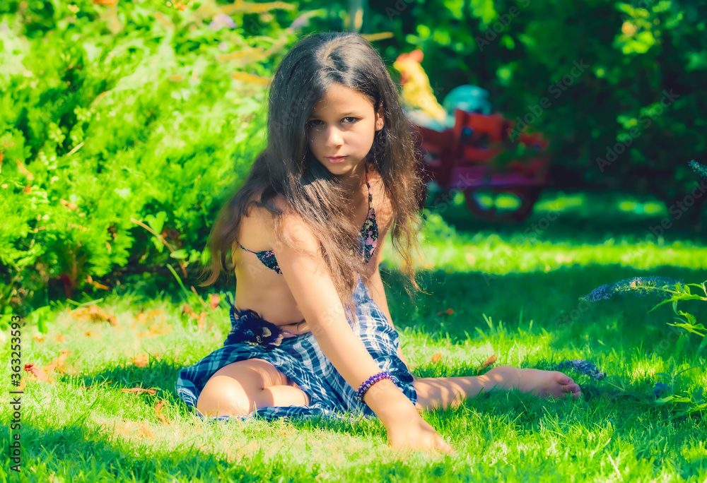 lovely brown haired young lady in tropical Florida swamp forest lovely brown haired young lady in tropical Florida swamp forest