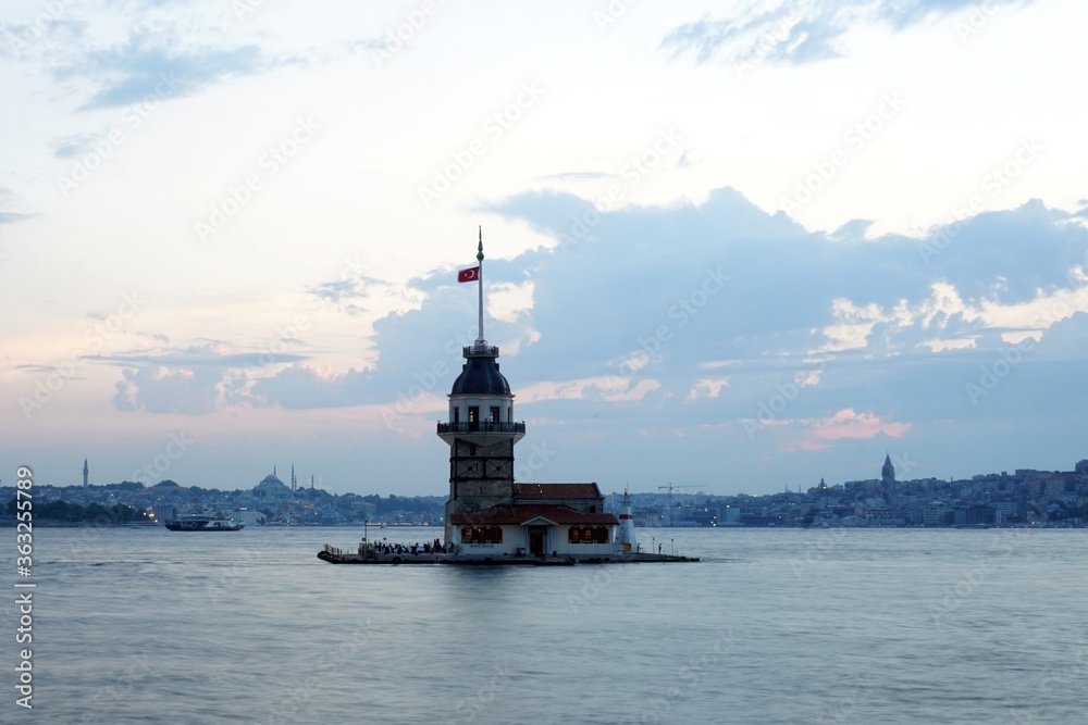 Maiden's tower in the afternoon, symbol of Istanbul