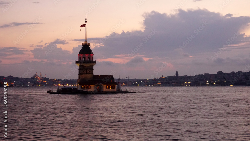 Maiden's tower in the afternoon, symbol of Istanbul