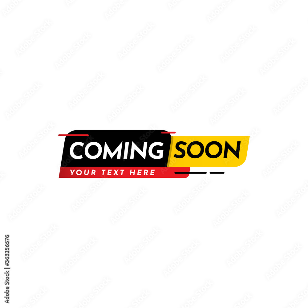 Coming Soon Text Label Vector Template Design Illustration Coming Soon Text Label Vector Template Design Illustration