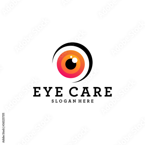Creative Eye Concept Logo Design Template, Eye Care logo design Vector, Icon Symbol