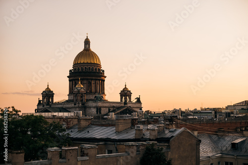beautiful old European cathedral at sunset © Маша Богатырева