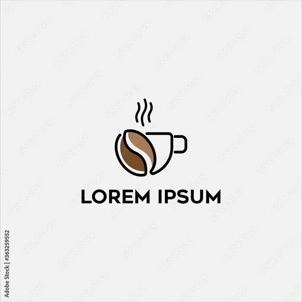 Coffee logo vector design template. Vector icon coffee shop labels